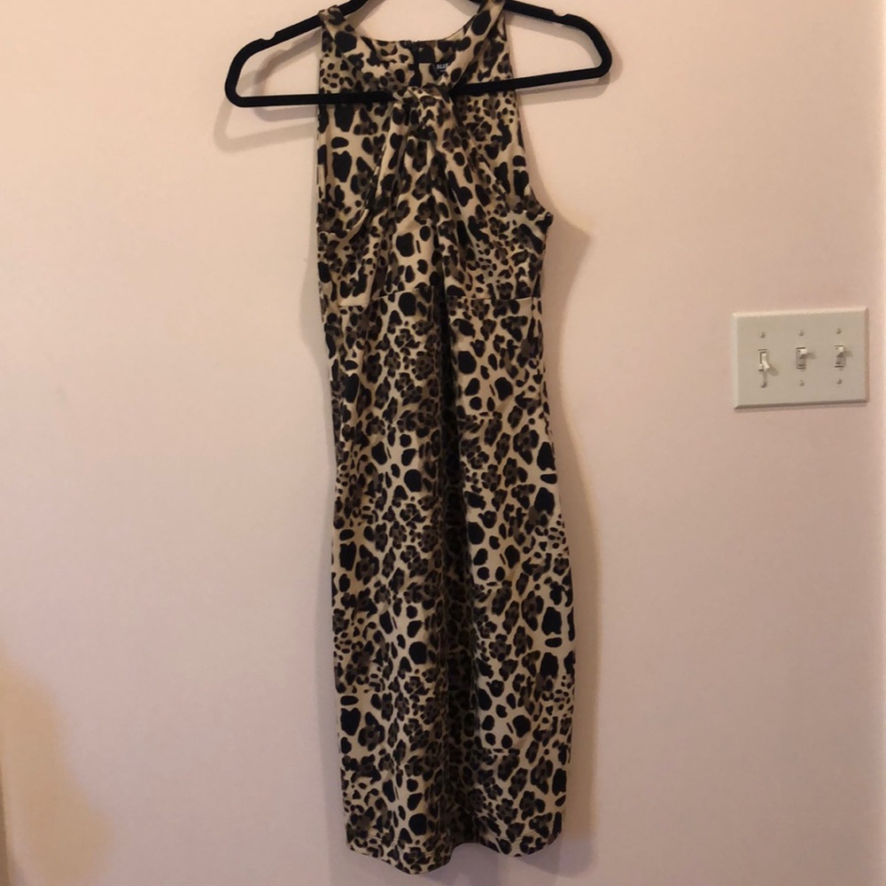 CHEETAH print, twisted high-neck dress